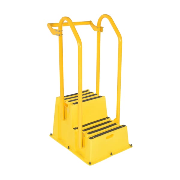 2 Steps, 57.25 Overall Height, Polyethylene, Yellow